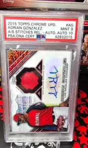 2015 Topps Chrome Update Allstar Bubble Ref ADRIAN GONZALEZ PSA 9 AUTO 10 (POP 1 - Picture 1 of 5