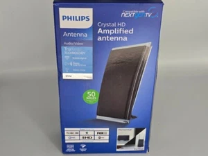 Philips Crystal HD Amplified Antenna 50 Miles TruAmp Technology - Picture 1 of 3