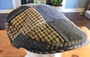 Shandon Men's Newsboy Cap Patchwork Cabbie Donegal Ireland 100% Wool Irish - Picture 1 of 6