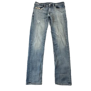 Jeans Diesel 1979 Sleenker para hombre 32 32 ajustados ajustados bigotes azules lavados claros - Imagen 1 de 12