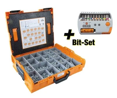 Schraubensortiment, Senkkopf, Torx® + Bit-Set in L-BOXX® 102, Voll- und Teilgewi - Bild 1 von 3