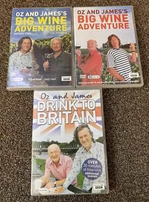 Oz and James Drink To Britain 2 Discs 2009 & Big Wine Adventure Series 1 & 2 - Image 1 of 3