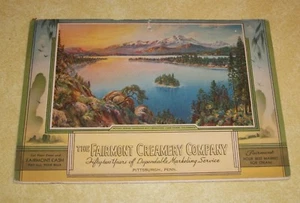 VECCHIO CALENDARIO NATALIZIO FAIRMONT CREAMERY PITTSBURGH GELATO LATTIERO 1936 CARTA - Foto 1 di 11