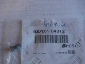 TORNILLO DE CABEZA PLANA GENUINO YAMAHA 98707-04012 CW50 DT125 E R RE X FJR1300 FZR1000 - Imagen 1 de 2