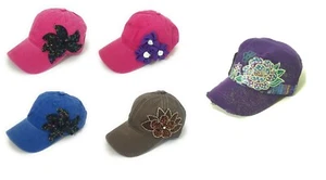Adjustable Flower Hat Floral Western Womens Baseball Cap Pink Blue Brown Purple - Bild 1 von 5