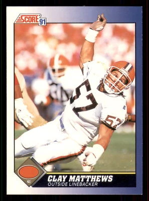 1991 Score Clay Matthews #19  Cleveland Browns - Image 1 of 2