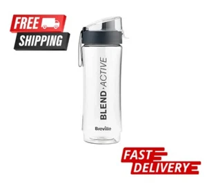 Breville Blend Active Bottle 600ml | Clear Smoothie Bottle Leak Proof Grey Sport - Picture 1 of 6