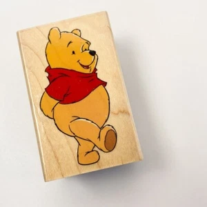 Pooh Walking~Disney~Rubber Stamp~Wood Base~1.5"X2.5"~All Night Media #199-F01 - Picture 1 of 7
