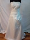 Wedding Dress Size 14 white satin, check measurements   Z