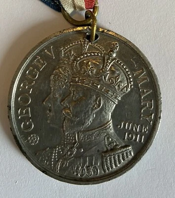 Medalha comemorativa da coroação do Rei George V (& Mary) do Império Britânico (1911) - Imagem 1 de 4
