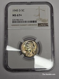 1945-D Silver War Nickel Ultimate PQ+ Color (NGC MS67+) 17CH - Picture 1 of 6