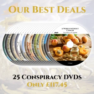 JOB LOT - 25 CONSPIRACY DVDs - ILLUMINATI, NEW WORLD ORDER - Foto 1 di 1