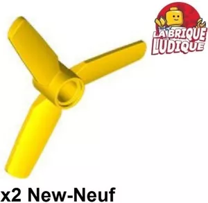 Lego 2x Propeller Propeller Flugzeug Rotor 3 Blade 5 Durchmesser gelb/yellow 92842 NEU - Bild 1 von 1