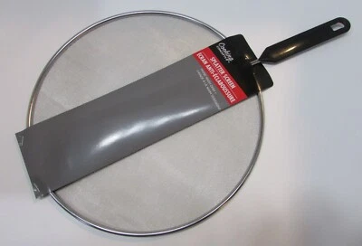 Nuevo Cooking Concepts 11.5" diámetro redondo metal grasa salpicadura pantalla con mango Foto 1 de 2