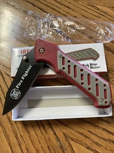Ridge Runner Red Firefighter Folding Knife 19 RR564 - Picture 1 of 6