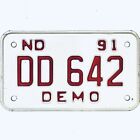 1991 United States North Dakota Demo Special License Plate DD 642