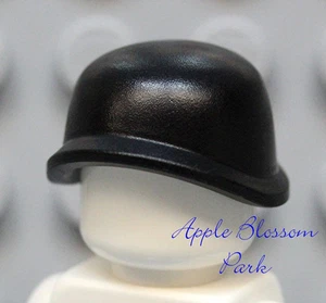 NEW Lego Minifig Black STEEL POT HELMET Hat - Soldier Minifigure Army Head Gear - Picture 1 of 1