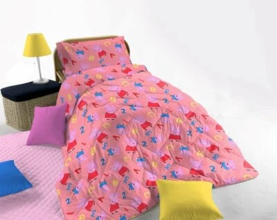 NOVIA Piumone Trapunta Peppa Pig Originale Vari Colori per letto singolo
