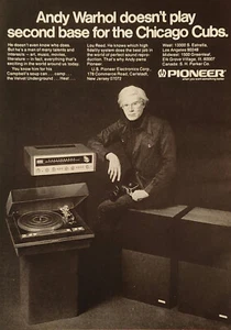 1973 Esquire AD ANDY WARHOL no juega segunda base para Chicago Cubs PIONEER - Imagen 1 de 1
