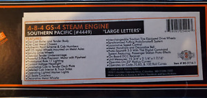 HO MTH Southern Pacific SP Daylight GS-4 Road Number: 4449, Stock No: 80-3116-1