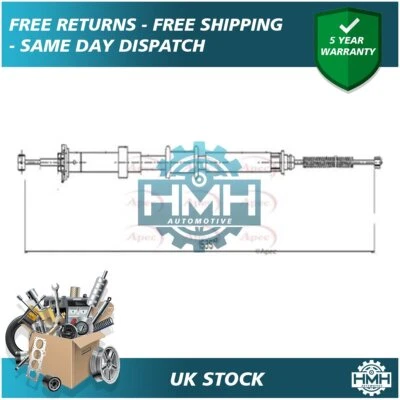 Fits Chrysler Ypsilon 0.9 1.2 D Hand Brake Cable Rear Right Poppy 51900232 - Image 1 of 2