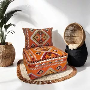 Moroccan Floor Couch UNSTUFFED Set Large Moroccan Floor Cushions Moroccan - Picture 1 of 14