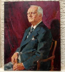 AL SCHMIDT  AMERICAN IMPRESSIONIST PAINTER SELF-PORTAIT ? OIL PAINTING - Picture 1 of 8