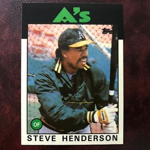 1986 Topps TIFFANY Set STEVE HENDERSON #748 A'S ** MINT ** HIGH GRADE ** d86