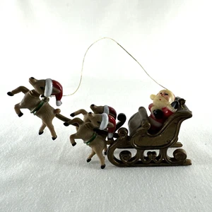 Adornos de trineo de árbol de Navidad de plástico de Santa Claus - Imagen 1 de 6