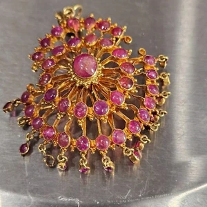 22 kt STAR RUBY BROACH/PENDANT - Picture 1 of 10