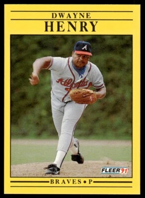 1991 Fleer Baseball Card Dwayne Henry Atlanta Braves #692 - Image 1 of 2