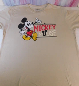 Disney Zing Mickey Mouse Mens / Womens T-shirt - Size 2XL Tan / Beige - Picture 1 of 9
