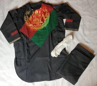 Nuevo Conjunto Niños Jóvenes Kurta Salwar Algodón Dabbang Pathani Bandera Afganistán Foto 1 de 4