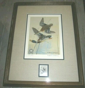 1993 OREGON FISH AND WILD LIFE COMMISSION 100 YRS. SIGNED PRINT & STAMP - FRAMED - Picture 1 of 6