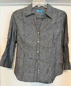 Traje capri y camisa blanco y negro Fresh Produce 2 piezas talla mediana - Imagen 1 de 12