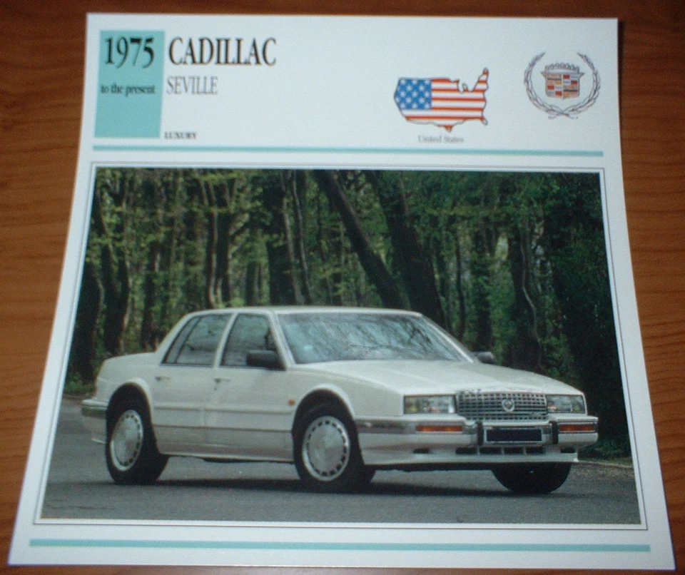 Cadillac Sevilla 1986 hoja de especificaciones de información foto 86 75-93 Foto 1 de 1