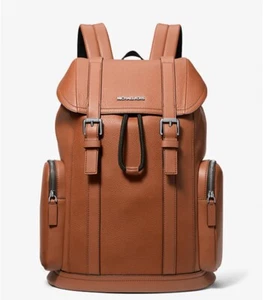 Michael Kors Mens Cooper Pebbled Leather Travel Backpack Luggage NWT - Picture 1 of 3
