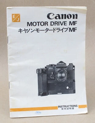 Original Canon Motor Drive MF Motordrive Instruction Users Manual - for F1 - Image 1 of 3