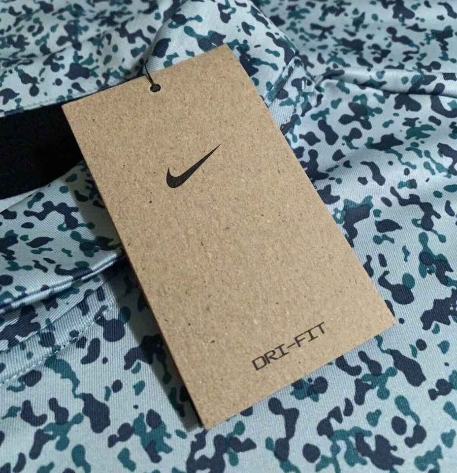 Nike Dri-Fit Golf Tour Camo Polo Shirt Pink Blue Mens Size M DR5306-663