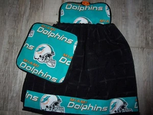 Hanging Stove Pot holder towel set-Miami Dolphens Theme - Imagen 1 de 3
