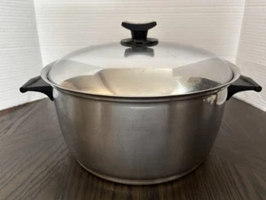 Vintage RENA Ware Heavy 18/8 STAINLESS Steel 3-Ply 6 qt STOCKPOT With Lid - Picture 1 of 22