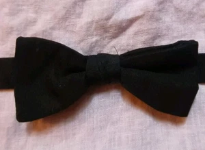 Christian Dior Bow Tie Mens Black Silk Adjustable Paris New York - Picture 1 of 8