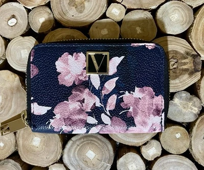 Victoria's Secret VS Rosa y Negro Noche Flor Cremallera Cartera Muñequera Nueva RFID Foto 1 de 4