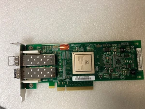 Qlogic QLE2562 8Gb Dual Port PCI-e FC HBA + 2X SFP - Dell RW9KF L/P - Picture 1 of 2