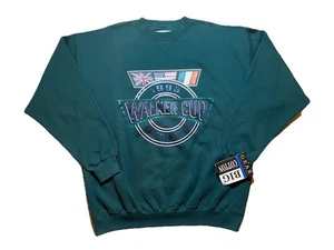Vintage Walker Cup International 1993 Men’s Large Green Crewneck Sweater NWT - Picture 1 of 8