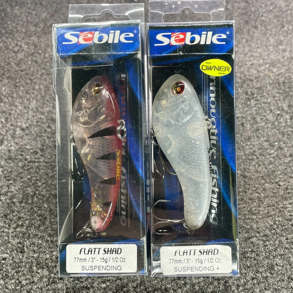 Señuelo Sebile Flatt Shad 77 SU suspensión sin labios Crankbait 1/2 oz 3" elige color Foto 1 de 1