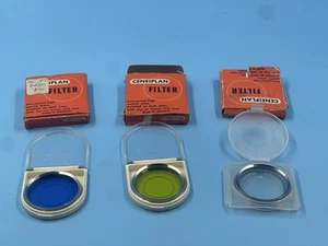 Vintage 3 CENEIPLAN 42mm Filters Germany Blue12, Yellowgreen & UV-H - Picture 1 of 10