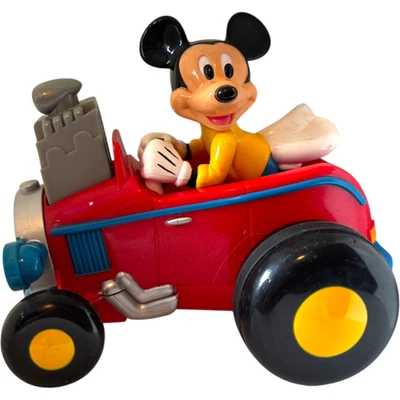 Disney Mattel Vintage 2000 Mickey Bumpin Bouncin Mickey Push & Go Racer Car toy - Image 1 of 4