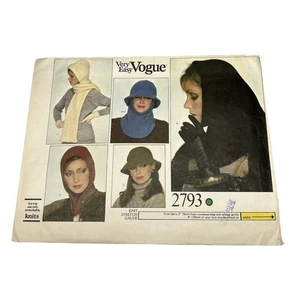 70er Jahre VOGUE Misses' Kapuzen und Hut Muster 2793 SCHNITT - Bild 1 von 9