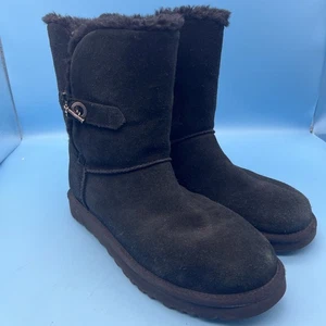 UGG Damengröße 11 schwarzes Wildleder halbhohe Estera Stiefel - Bild 1 von 10